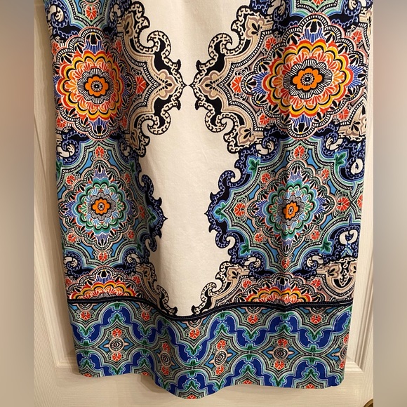 London Times Women’s Halter Dress. Size 4. White with multiple colors - Picture 11 of 16